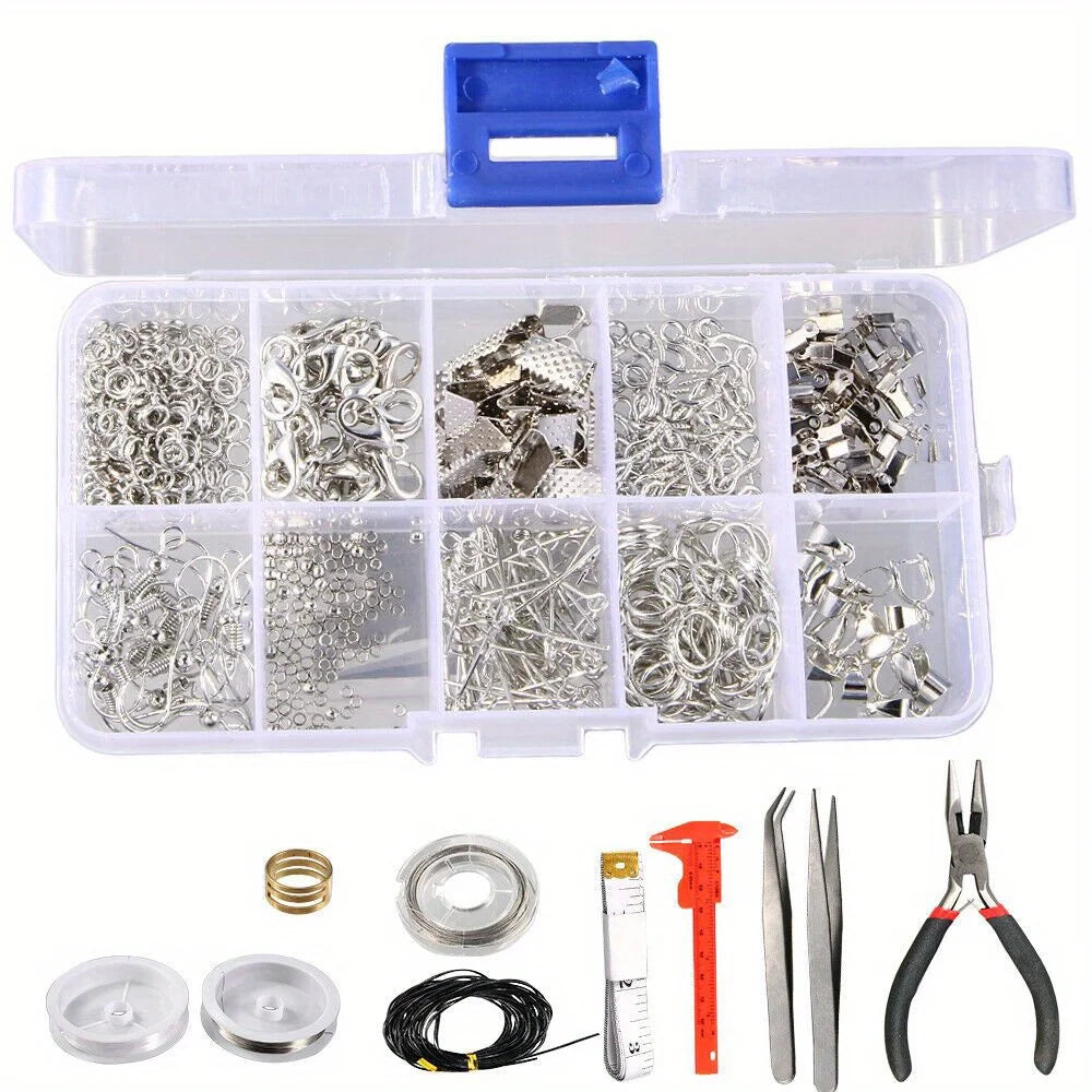 Jewelry Making Kit Beading Tools For Silver Bead DIY Set