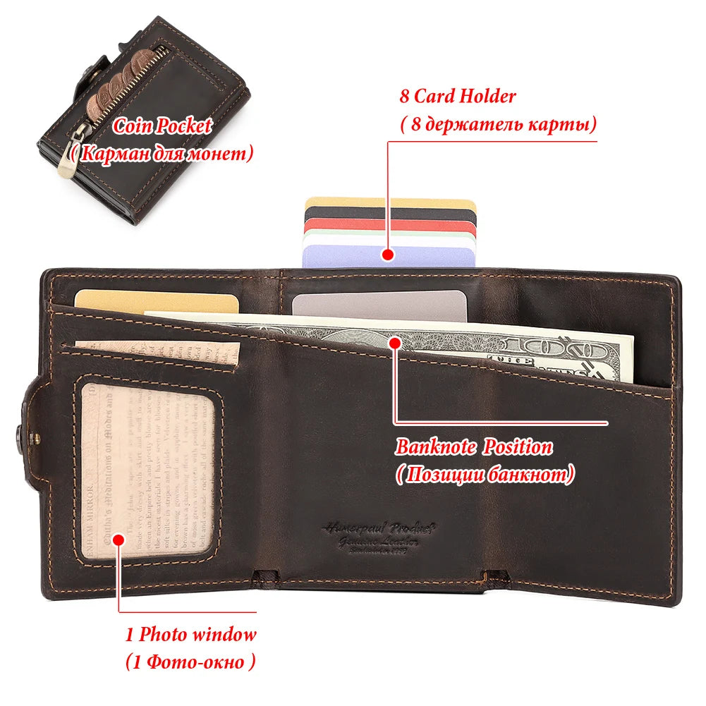 Wallet RFID Leather Card Holder