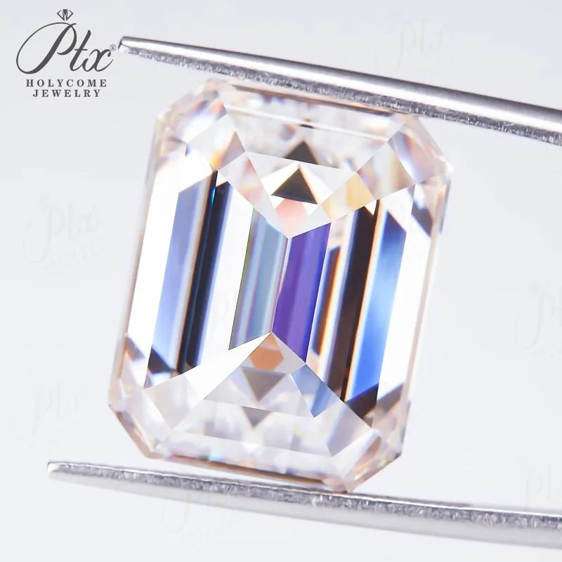 Emerald Brilliant Cut Moissanite Beads Loose Gems for Jewelry Crafting
