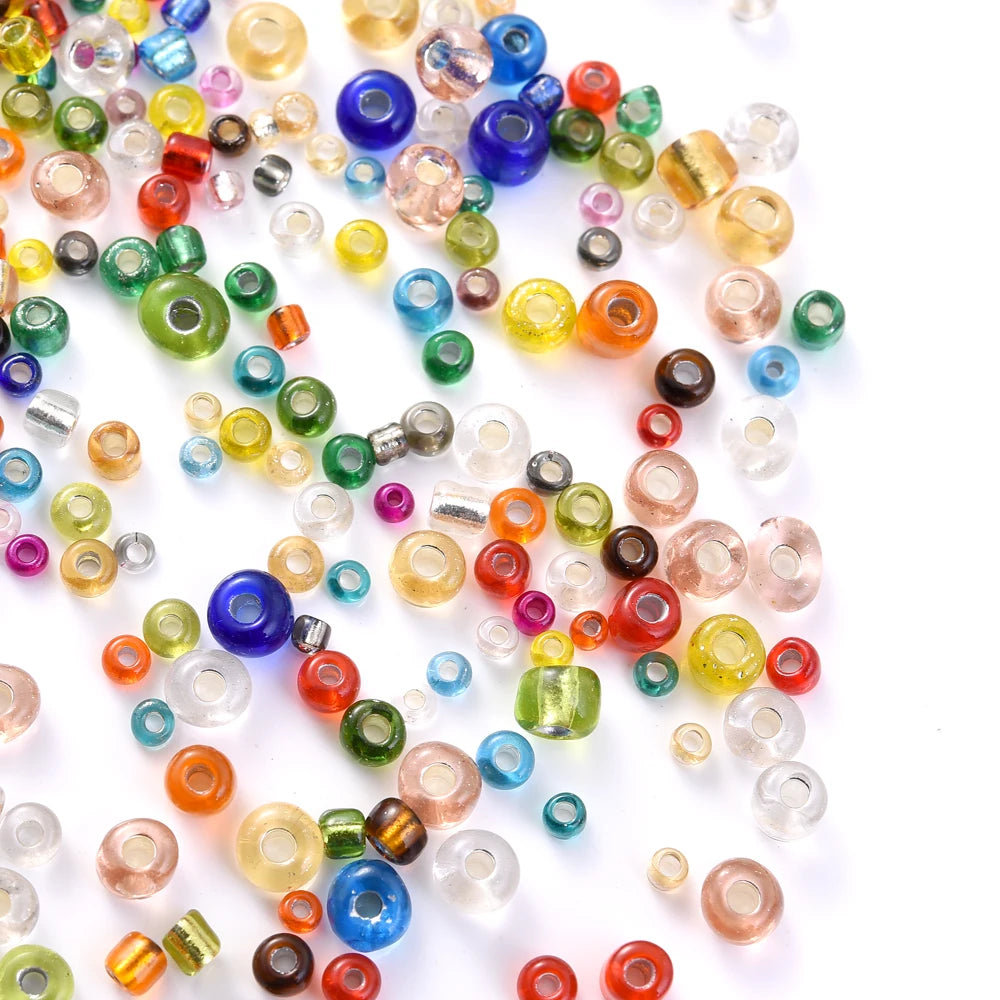 Glass Seed Beads Transparent Spacing Beads For Jewelry Making