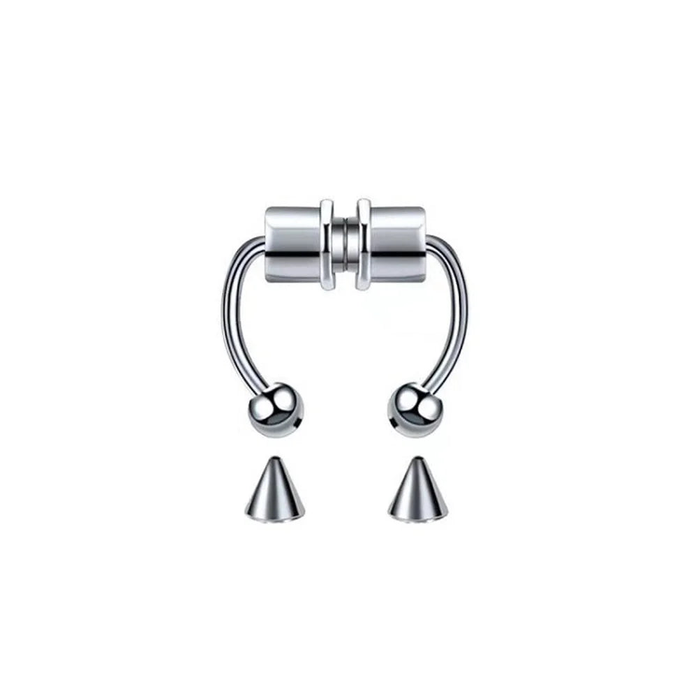 Stainless Steel Hip Hop Magnetic Nose Clip Hoop Body Jewelry