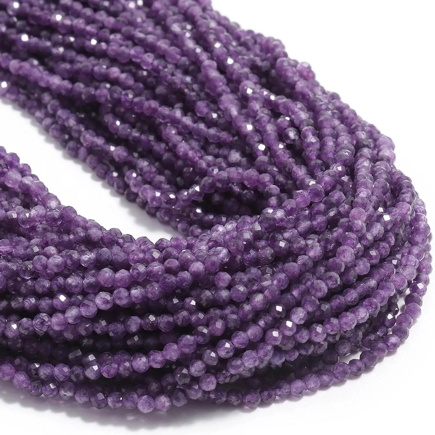 Faceted Tiny Beads Natural Aquamarine Lapis Lazuli Tourmaline Amethyst Beads