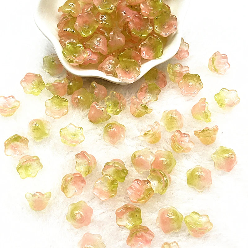 HWYCRRGT Glass Lampwork Beads Caps For Jewelry Making DIY Bracelets Hairpins