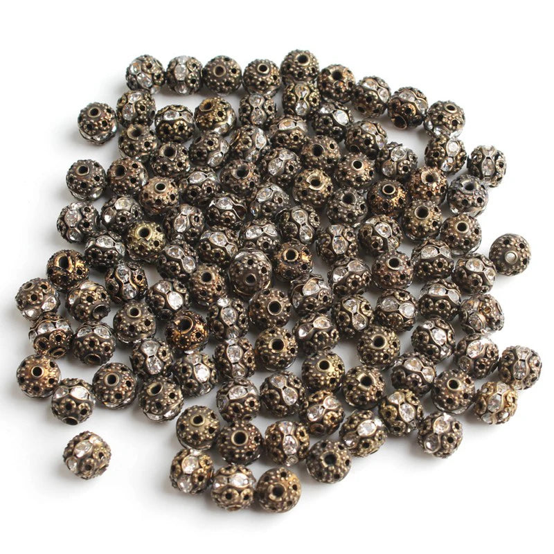 Rhinestone Ball Shape Beads For Jewelry Making