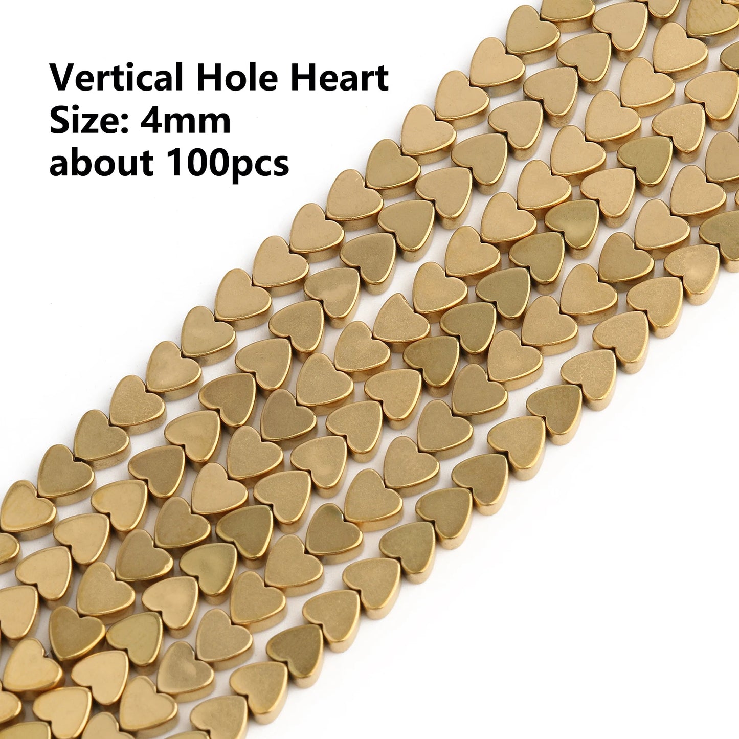GMB724 Real Gold Plated Hematite Beads Irregular Heart Cube Rondelle