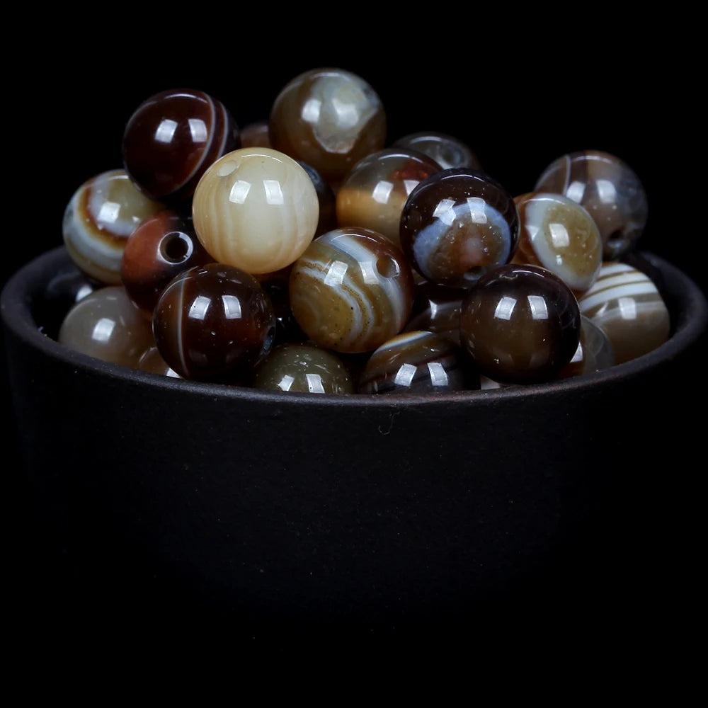IYKWIM Natural Round Bead Mix Tiger Eye Amazonite Lava Turquoise