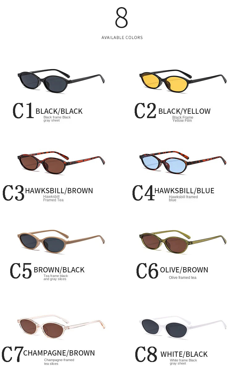 Oval Frame Sunglasses Women Trendy Small Frame