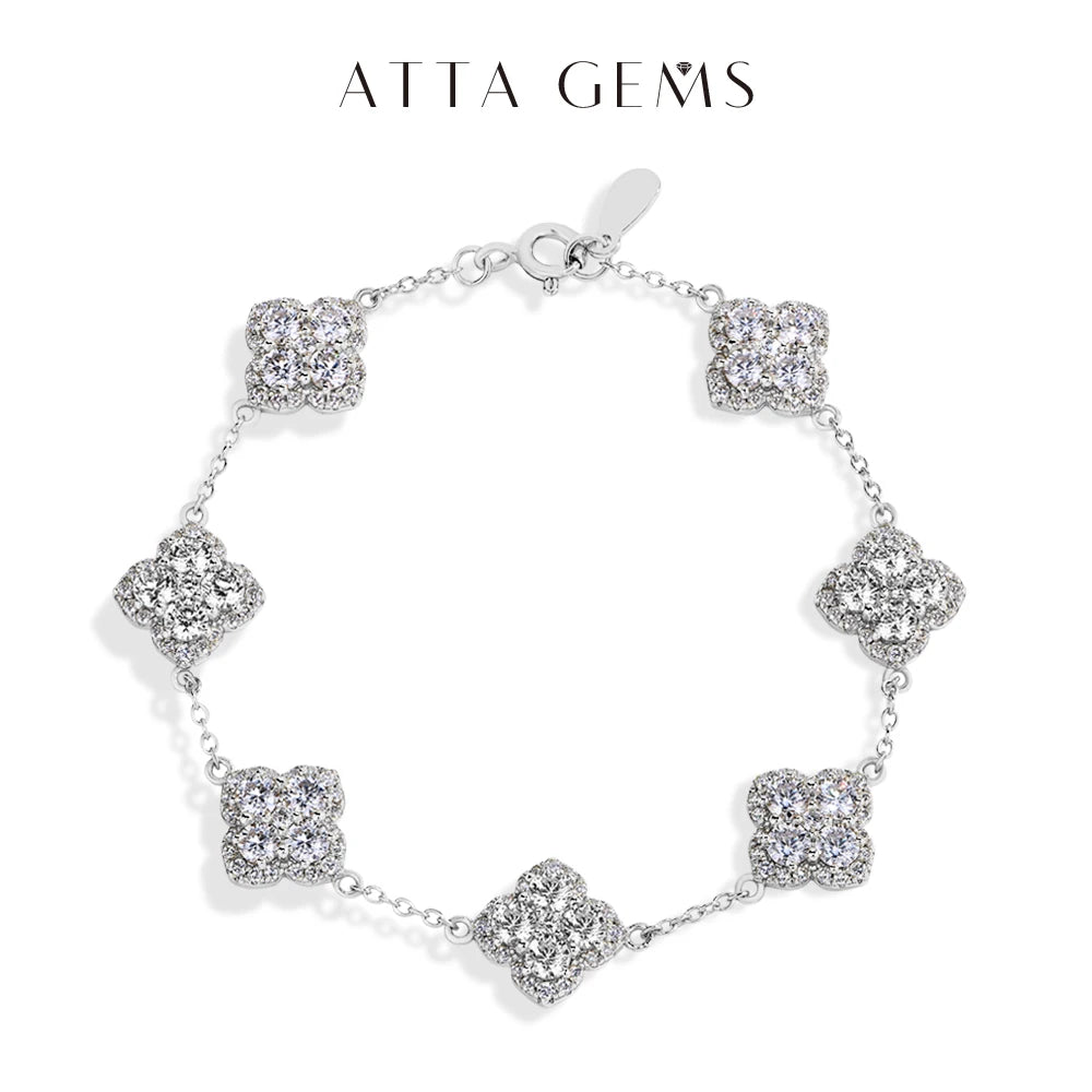 Bracelets S925 Silver Yellow Gold Plated Moissanite