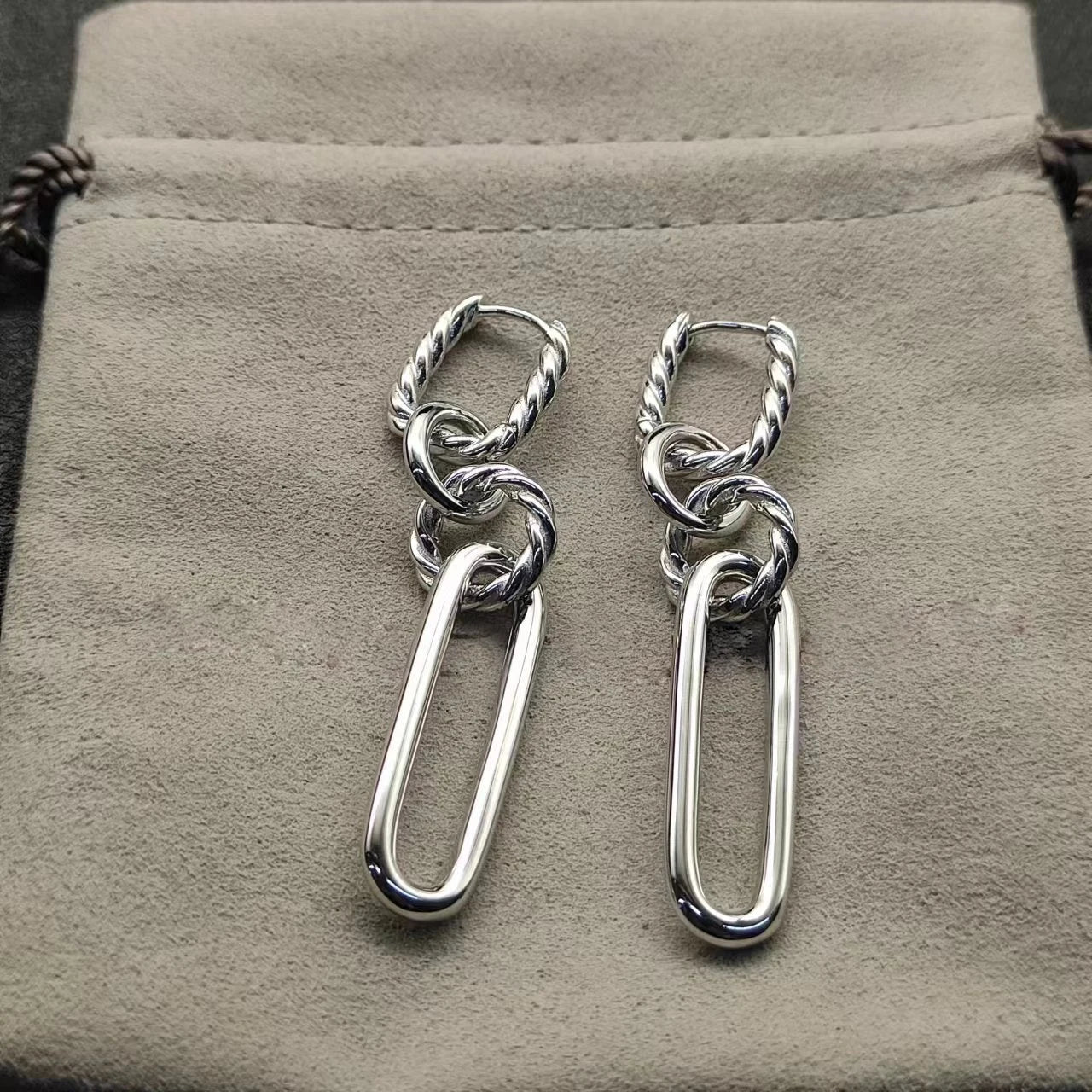 Sterling Silver Zircon Stud Earrings 925