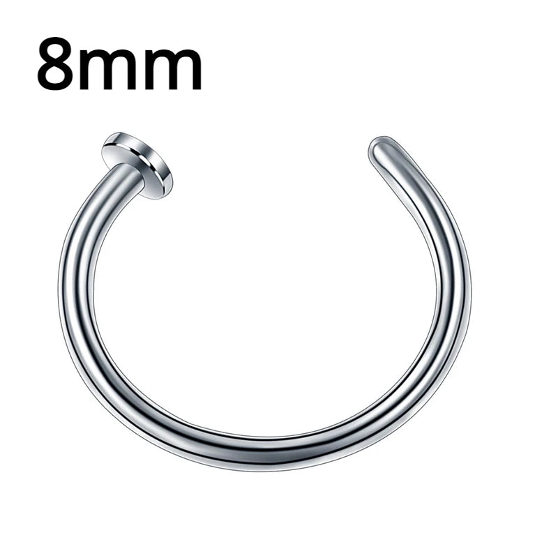Nose Ring Hoop Magnetic Clip Non Piercing Jewelry