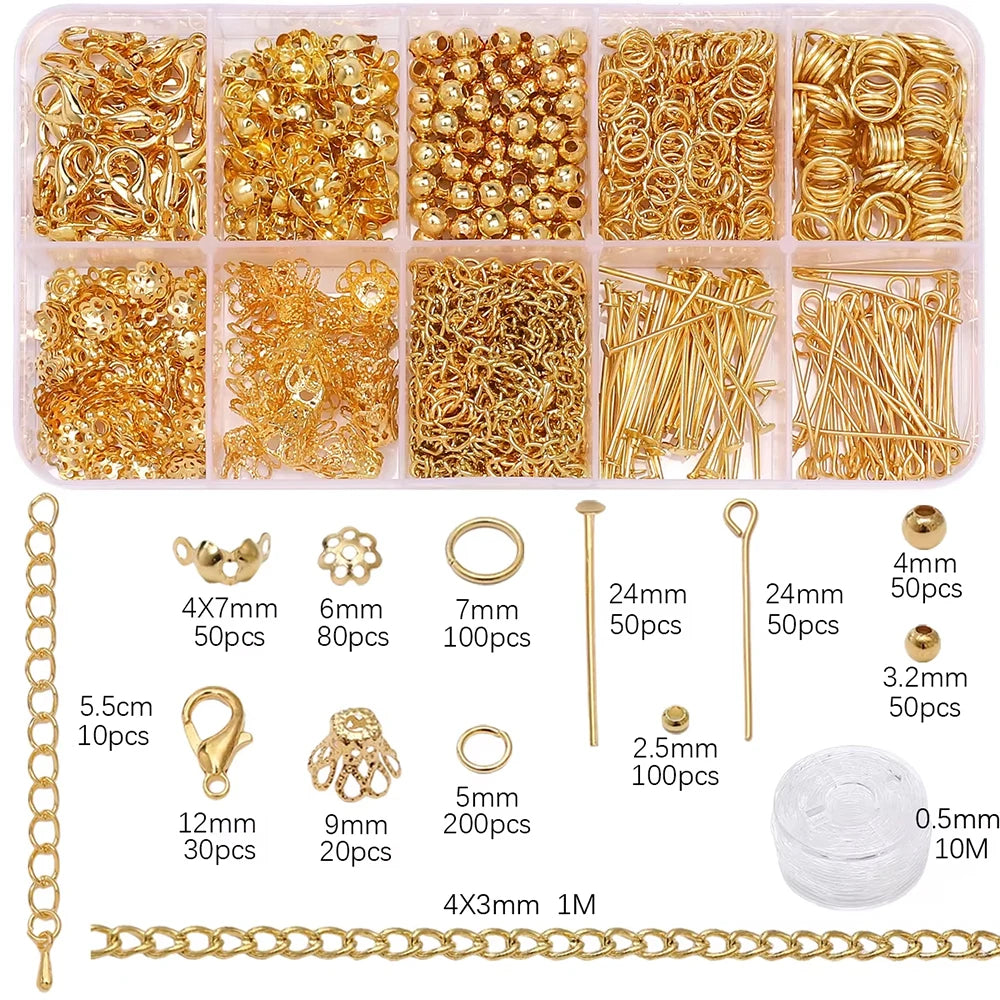 DIY Jewelry Starter Kit Beads Findings Earrings Necklaces