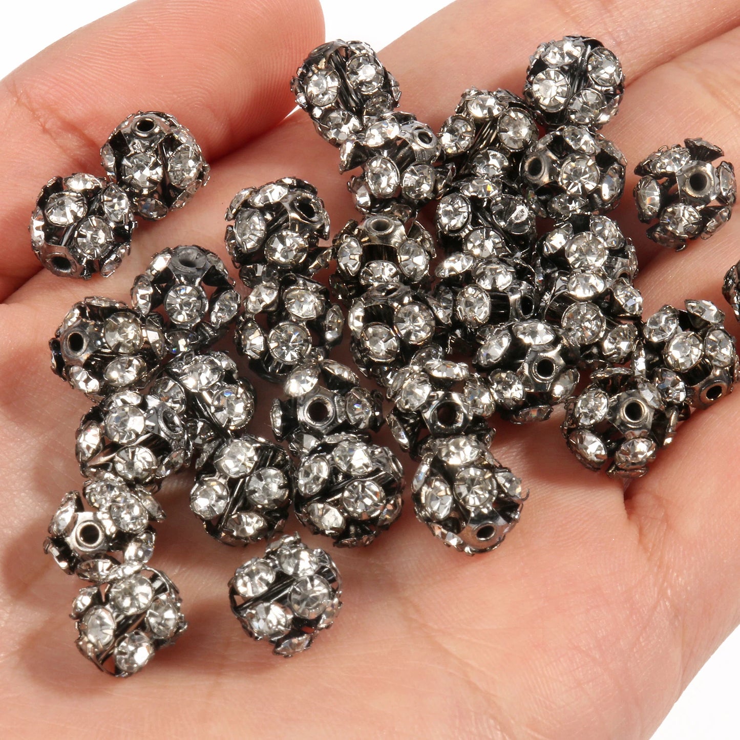 Rhinestone Ball Shape Beads For Jewelry Making