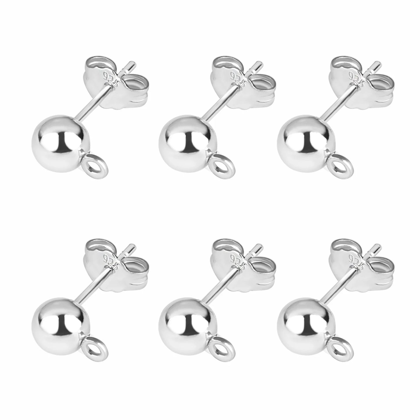 925 Silver Earring Studs Blank Post Base Pins