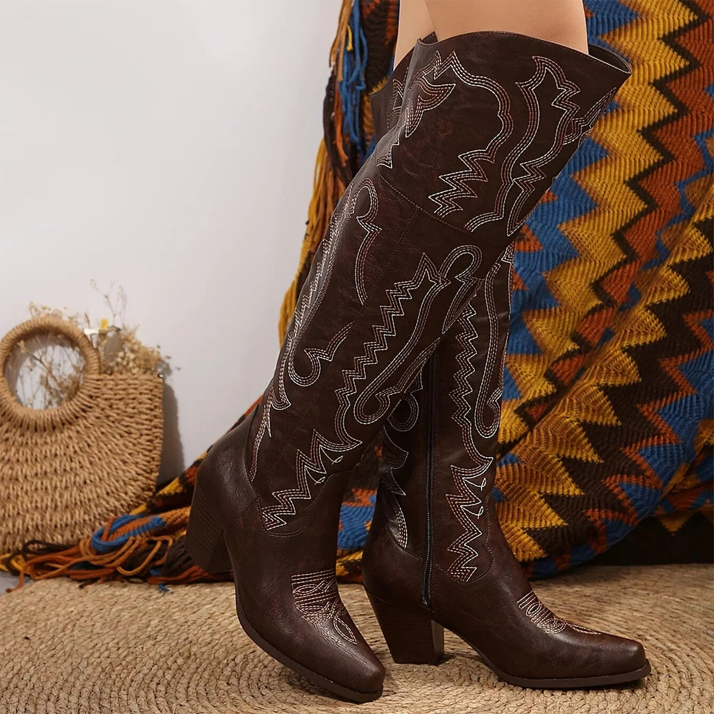 Western Boots For Women Embroidered