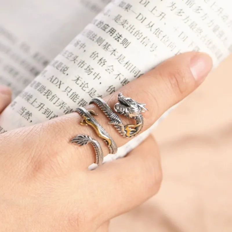 Ring Dragon Open Ring 925 Sterling Silver