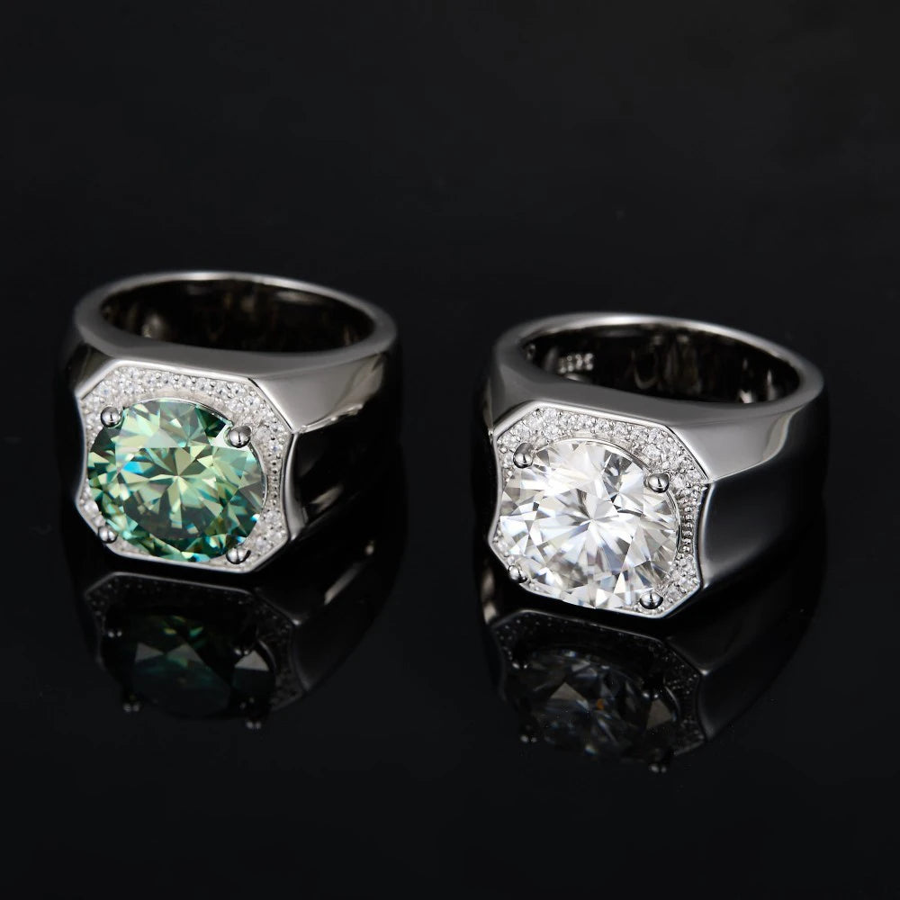 Moissanite Ring S925 Sterling Silver GRA Certified