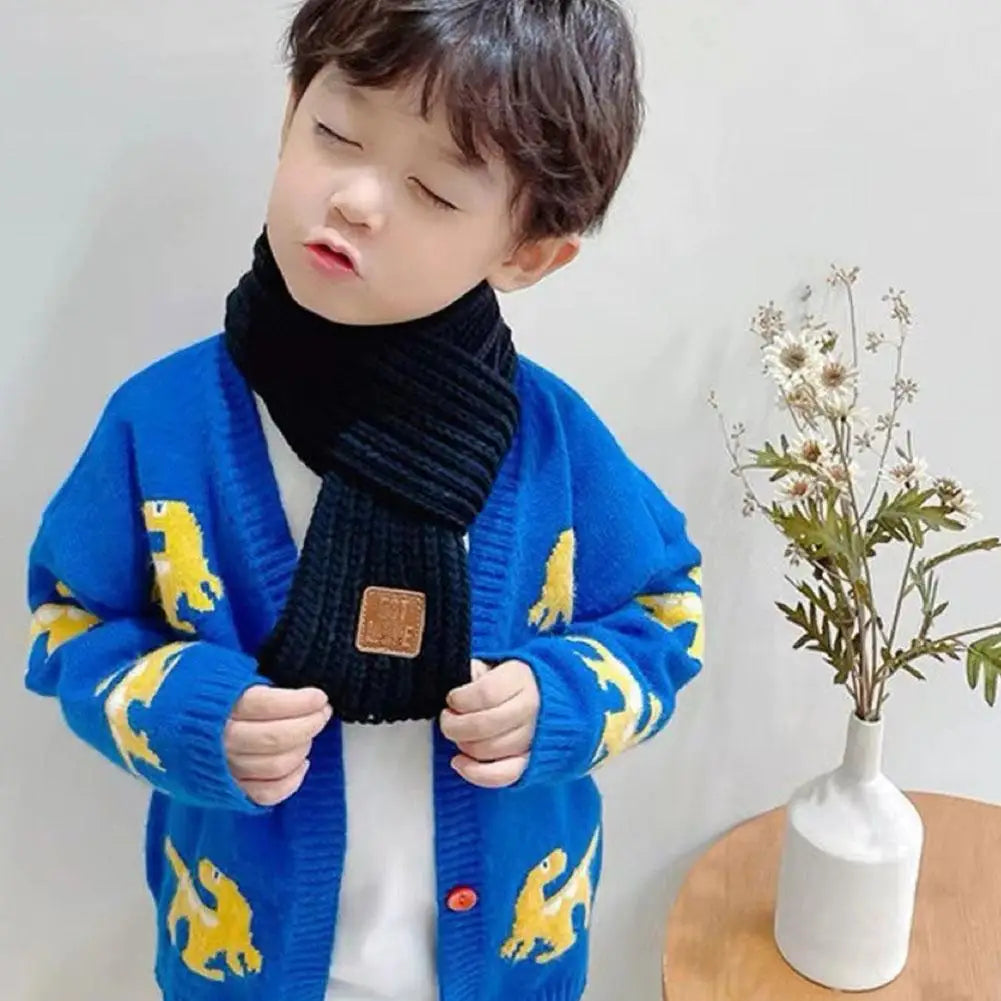 Kids Knitted Winter Scarf Thick Warm Casual Accessory