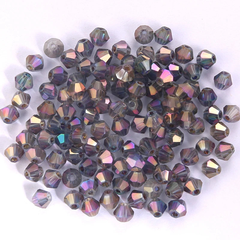 Glass Bicone Beads Faceted Crystal For Jewelry Making