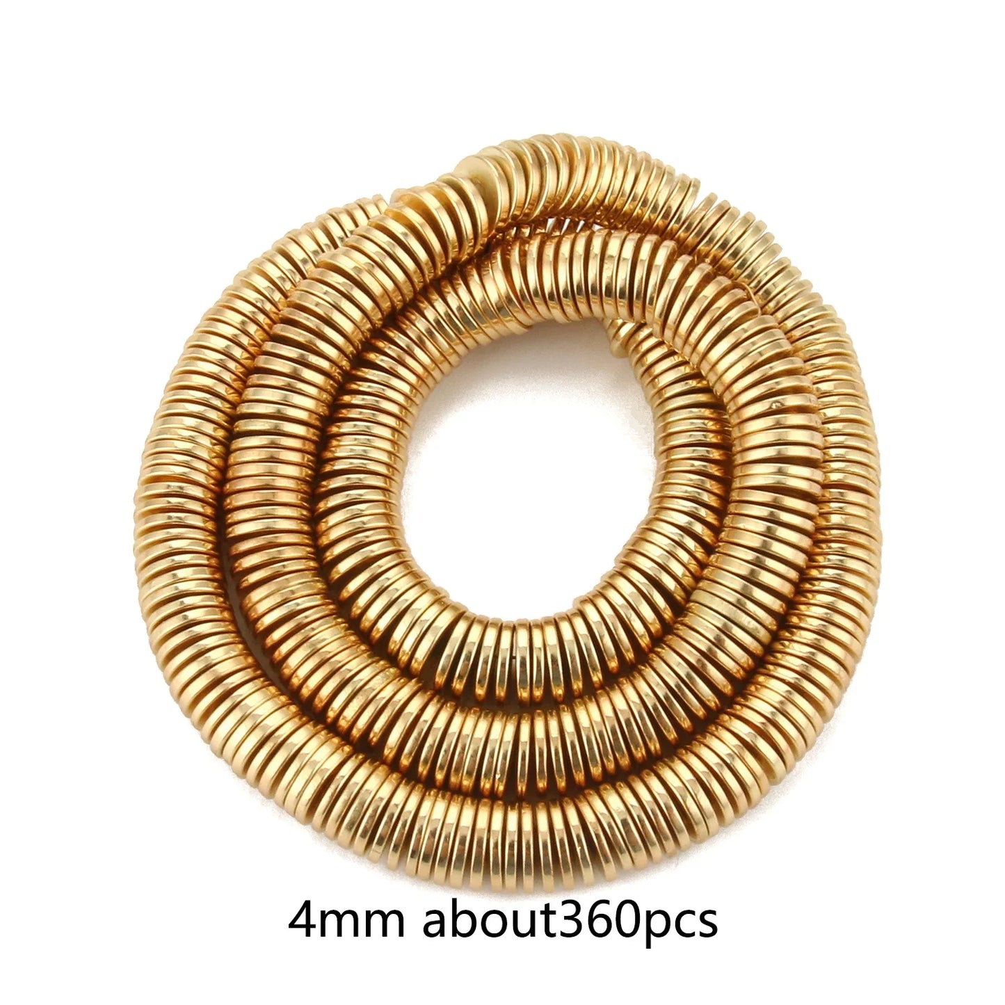 TANANTA Gold Plated Hematite Loose Spacer Beads for Jewelry Making