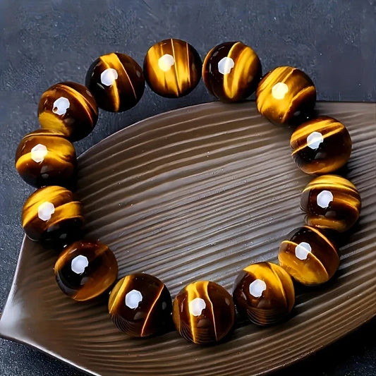 Tiger Eye Stone Bracelet Unisex Men Fashion Accessory