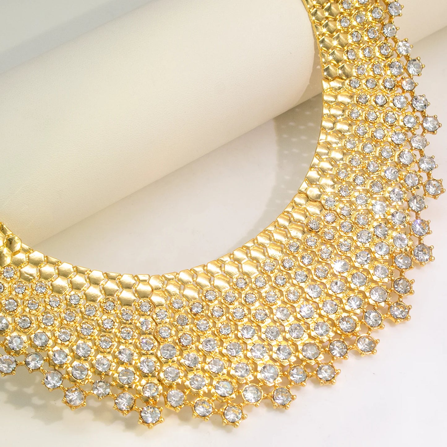 GZJPEI 4 Piece Jewelry Set Necklace Bracelet Earrings Ring Zircon