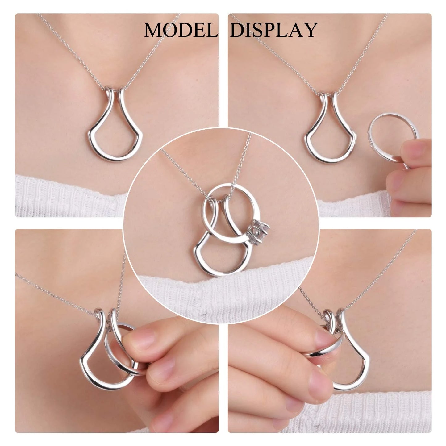 Necklace Pendant Ring Holder