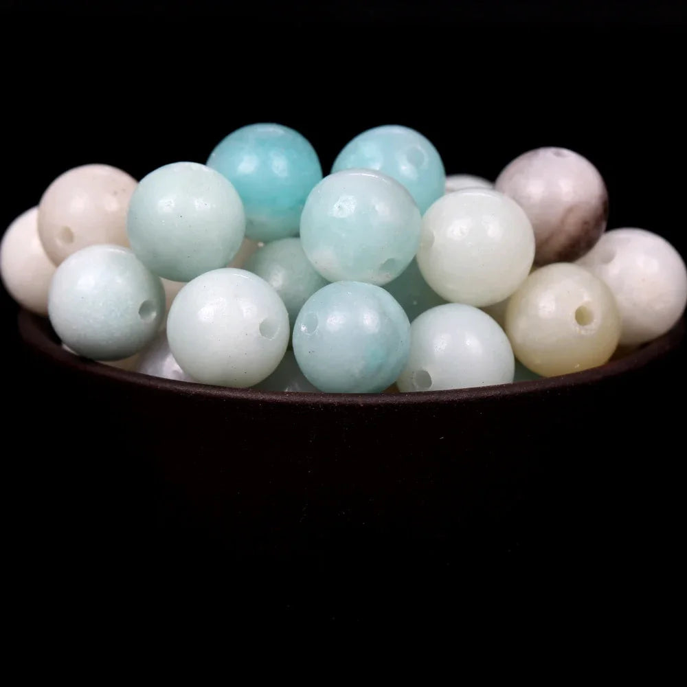 IYKWIM Natural Round Bead Mix Tiger Eye Amazonite Lava Turquoise