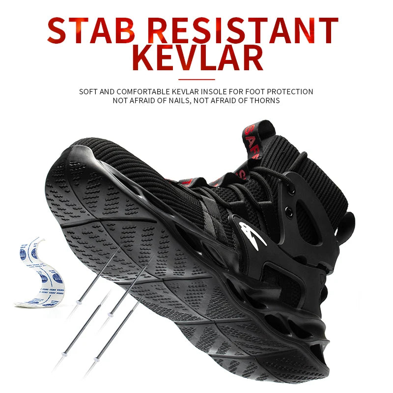 Mens Breathable Anti Puncture Safety Shoes