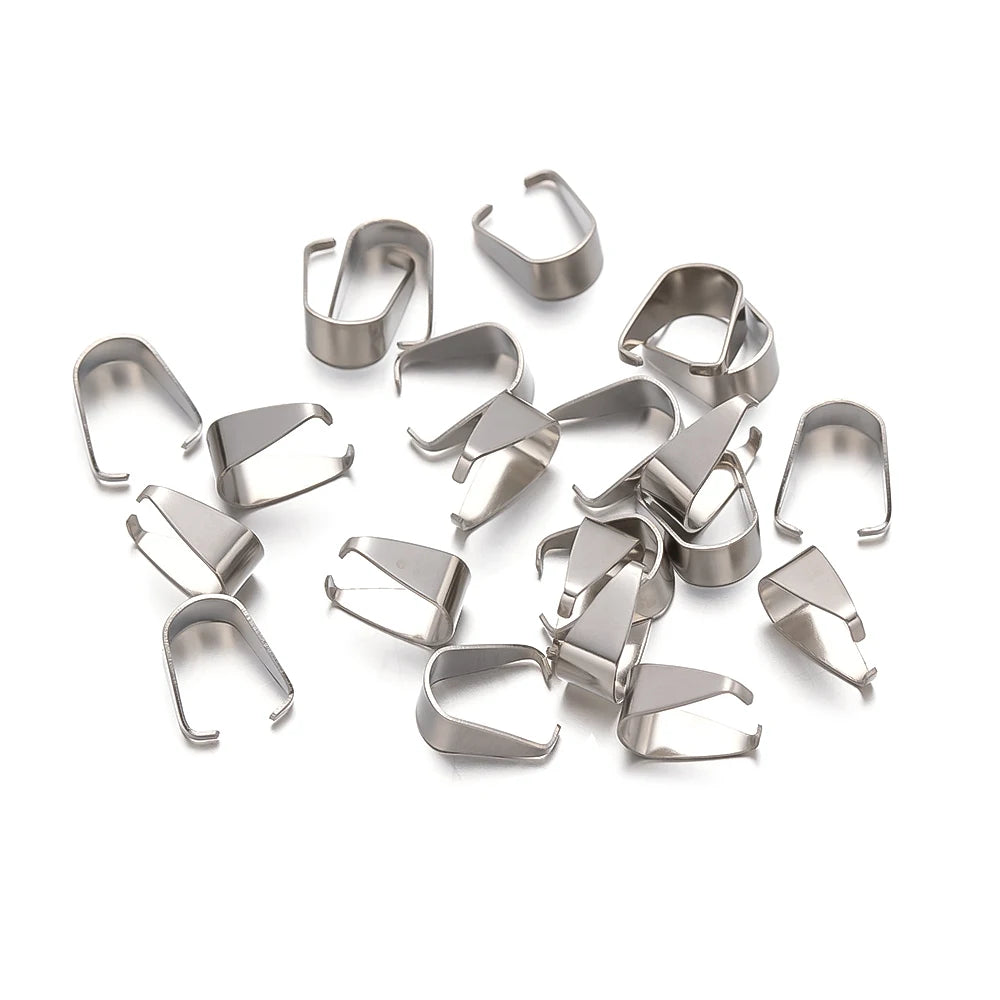 NONECN Stainless Steel Clip Pendant Clasp Melon Seed Buckle