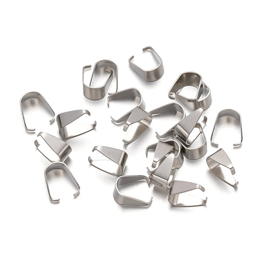 NONECN Stainless Steel Clip Pendant Clasp Melon Seed Buckle