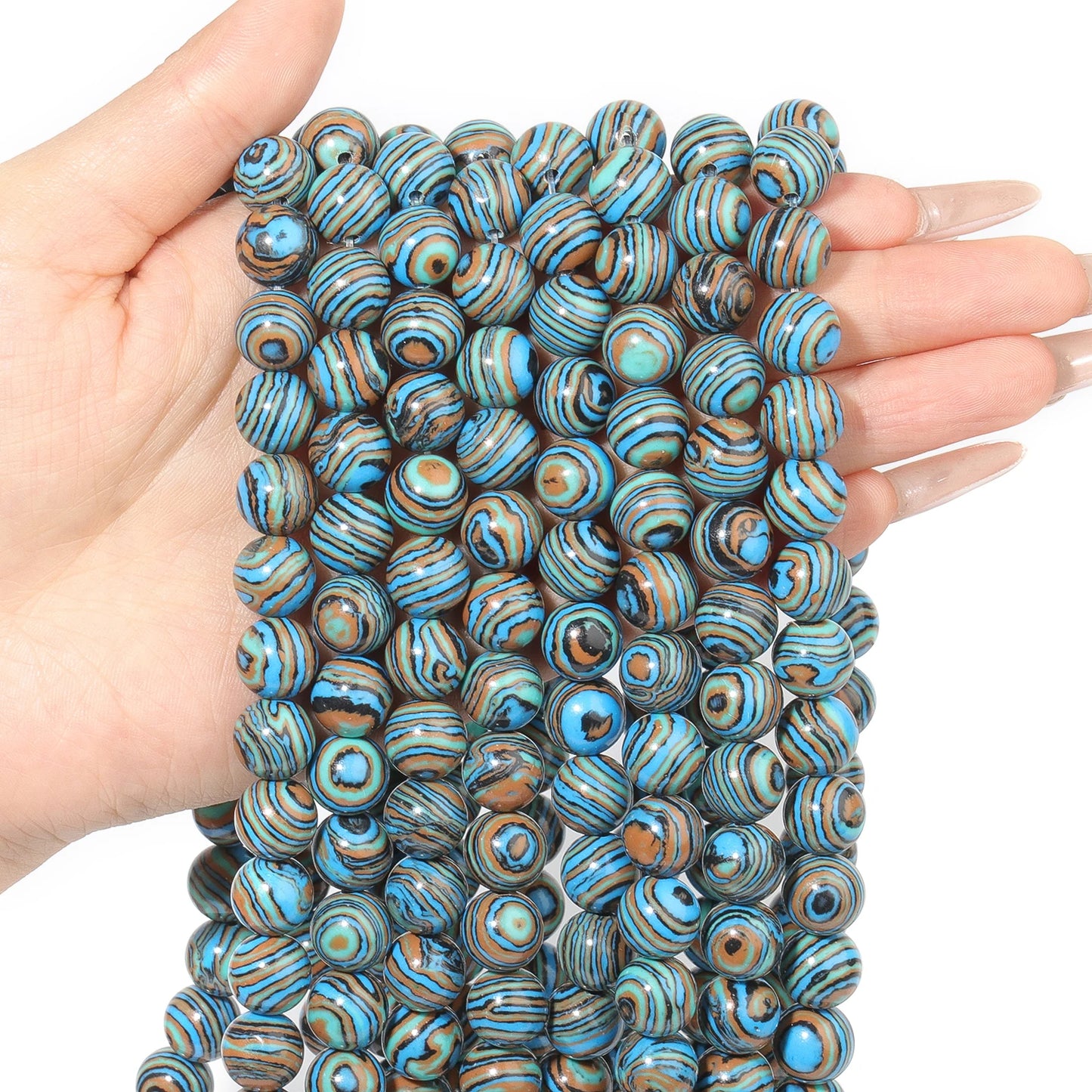 Natural Stone Round Beads Yooperlite Fire Sodalite Loose Spacer Beads