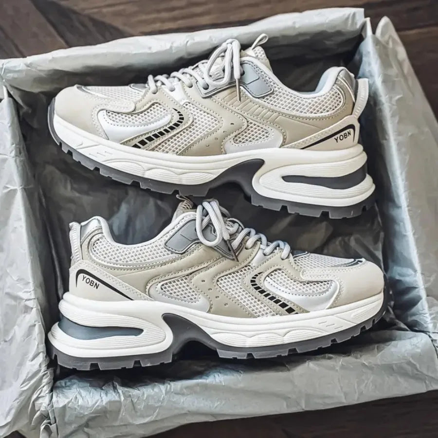 Unisex Casual Sneakers Lightweight PU Shoes For Gym And Training