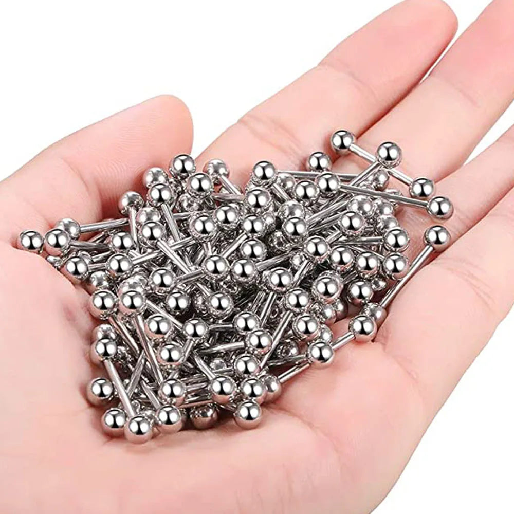 Tongue Rings Barbell Set 20 Pcs Unisex Body Piercing Jewelry