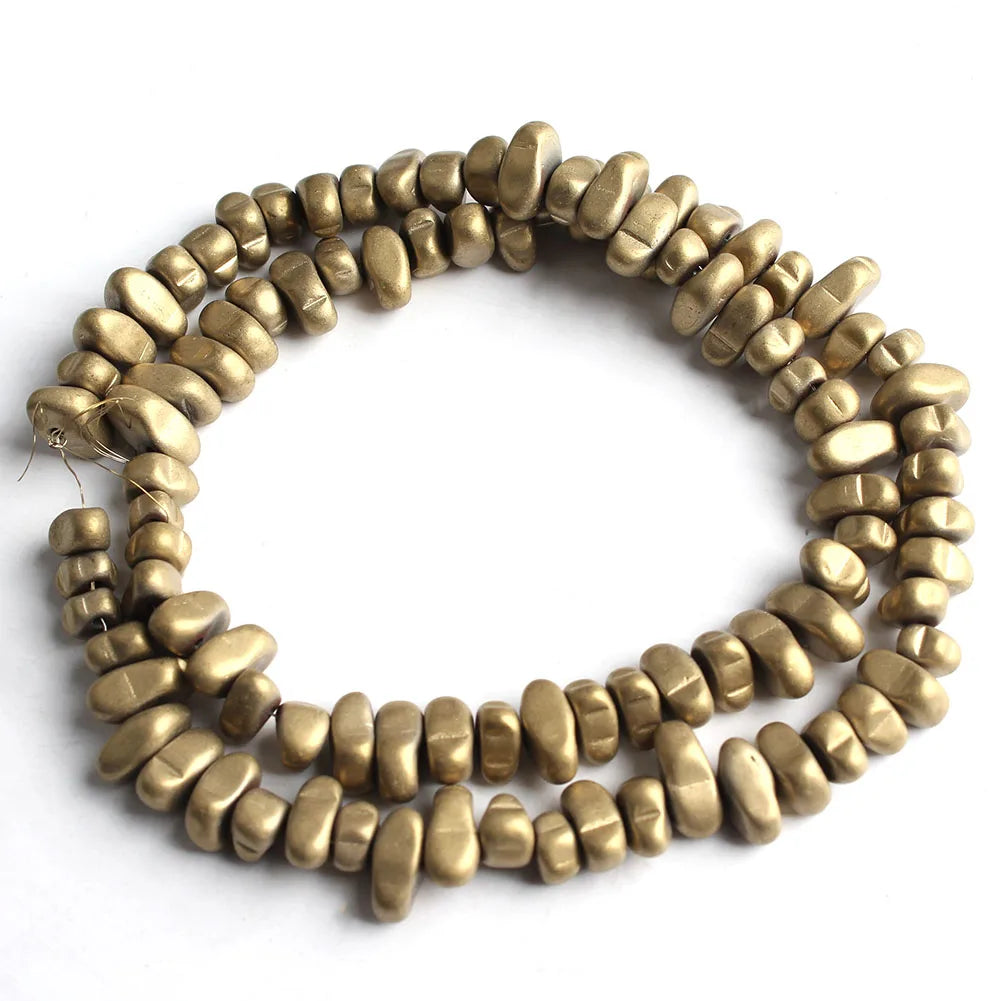 TANANTA Gold Plated Hematite Loose Spacer Beads for Jewelry Making