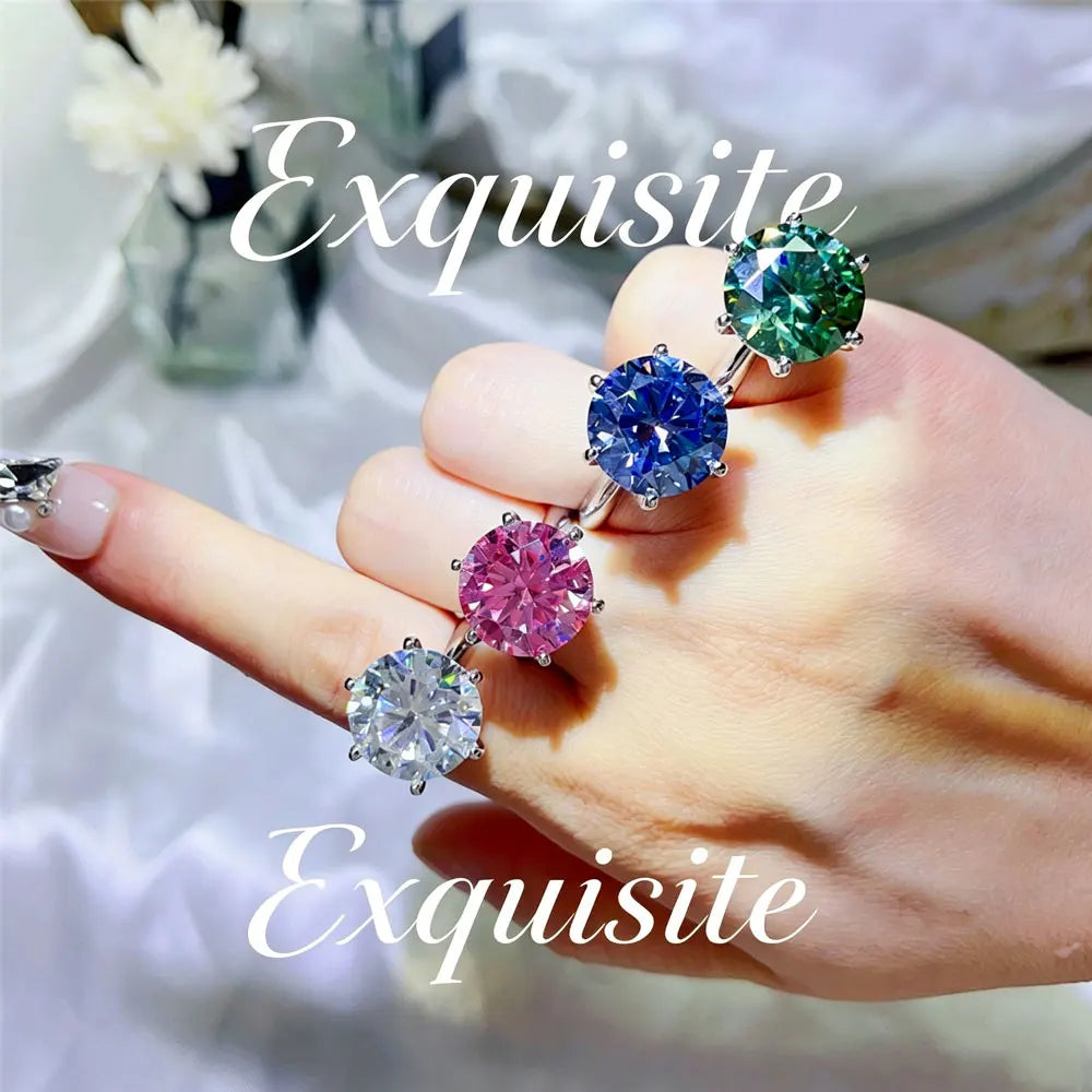 Moissanite Ring 925 Sterling Silver Ring