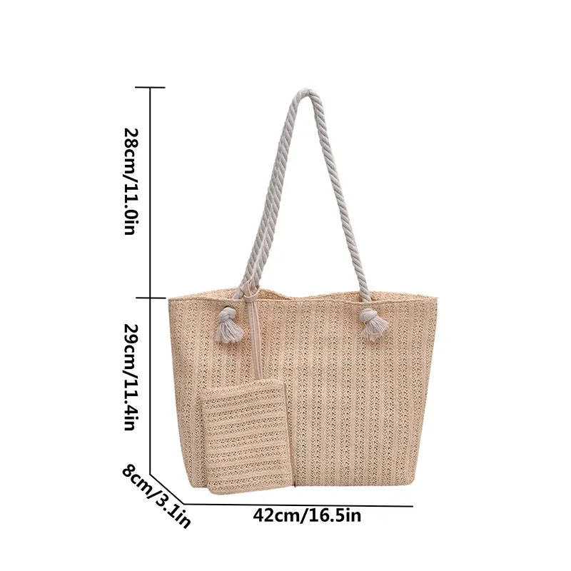 Tote Straw Beach Bag