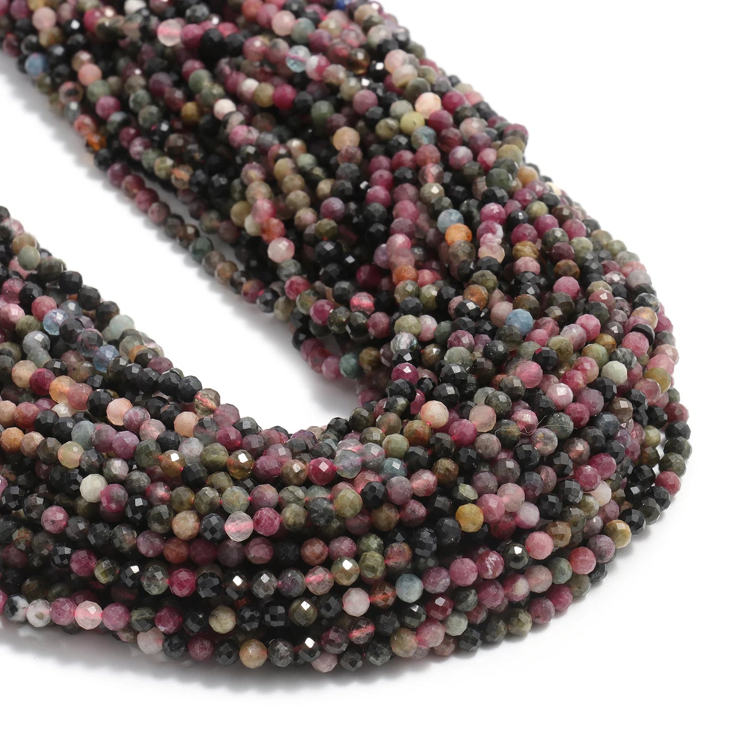 Faceted Tiny Beads Natural Aquamarine Lapis Lazuli Tourmaline Amethyst Beads