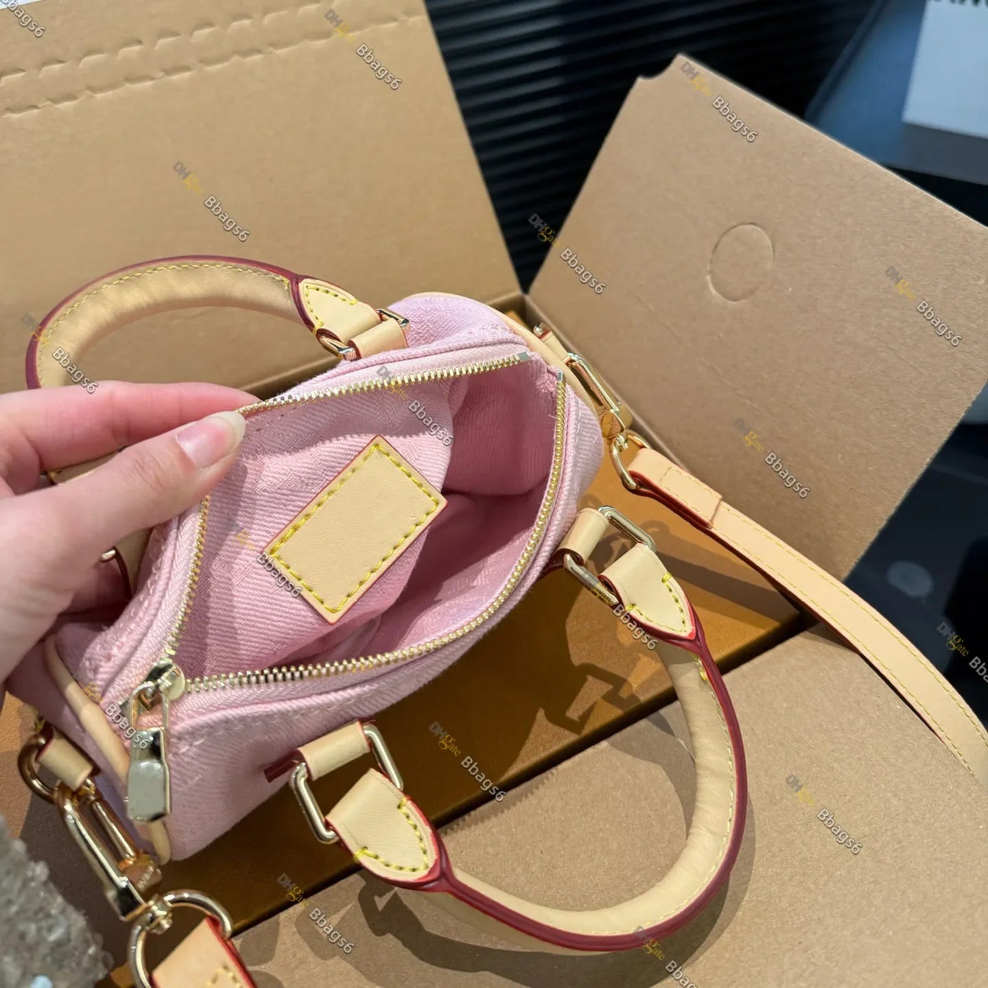 Clutch Mini Denim Leather