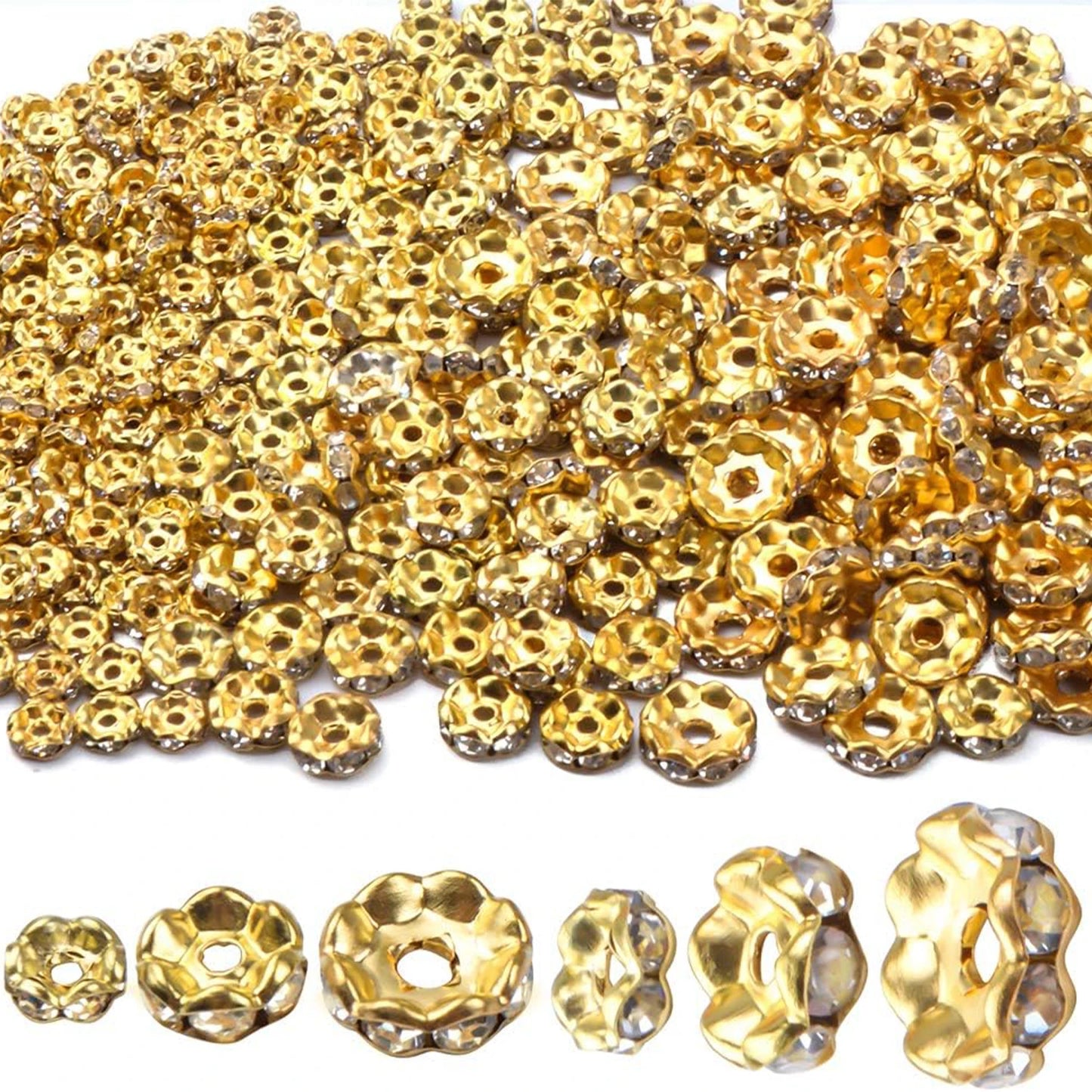 Crystal Spacer Beads Rondelle Set For Jewelry Making