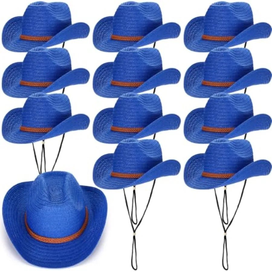 Straw Cowboy Hats for Women and Men Wide Brim
