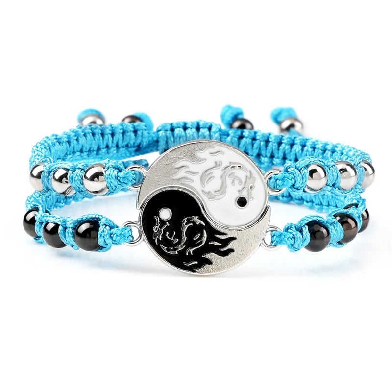 Bracelet Dragon Two Piece Set Yin Yang Jewelry