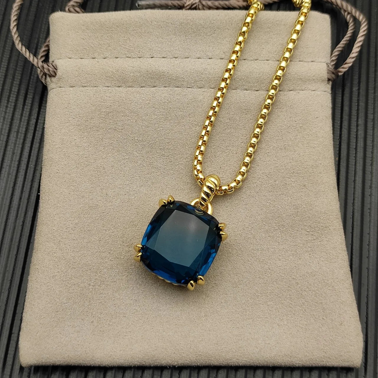 Necklace Gold Crystal Marbella