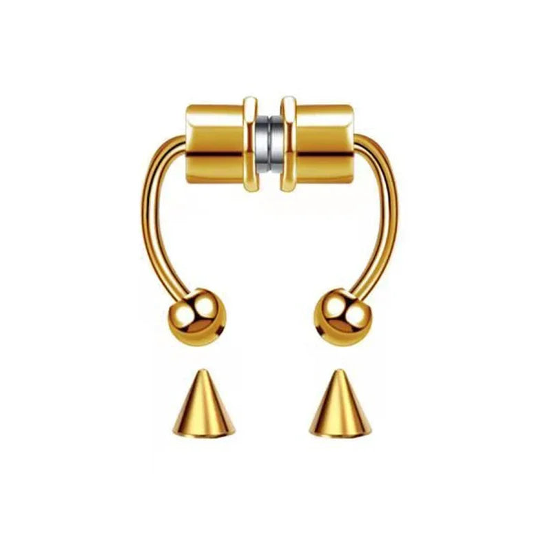Nose Ring Hoop Magnetic Clip Non Piercing Jewelry