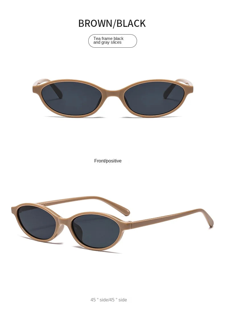 Oval Frame Sunglasses Women Trendy Small Frame