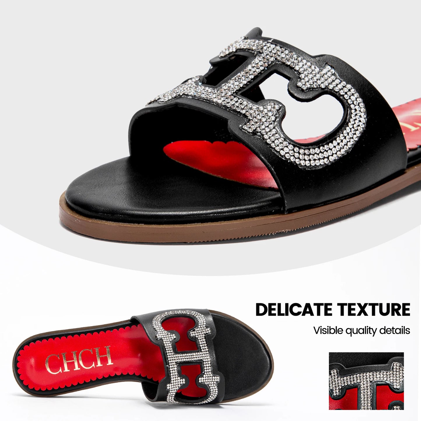 Women Slippers Full Diamond Design