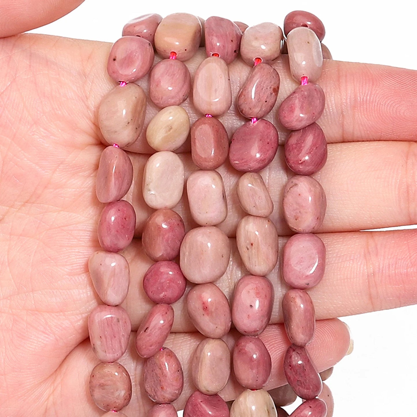 Red Jasper Indian Agate Rose Quartz Beads For Jewelry Making
