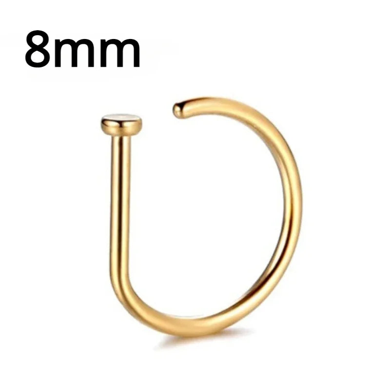 Nose Ring Hoop Magnetic Clip Non Piercing Jewelry