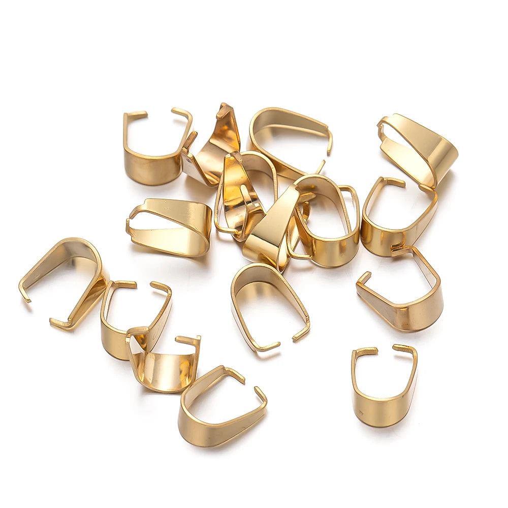 NONECN Stainless Steel Clip Pendant Clasp Melon Seed Buckle