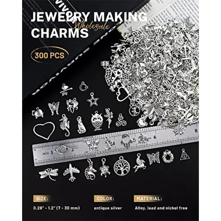 Tibetan Silver Alloy Charms and Pendants for Jewelry Making