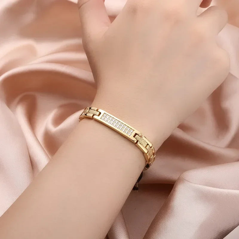 Dragon Scale Titanium Steel Bracelet Zirconia